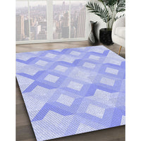 Patterned Sky Blue Rug, pat1493blu