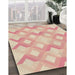 Machine Washable Transitional Orange Rug in a Family Room, wshpat1493brn