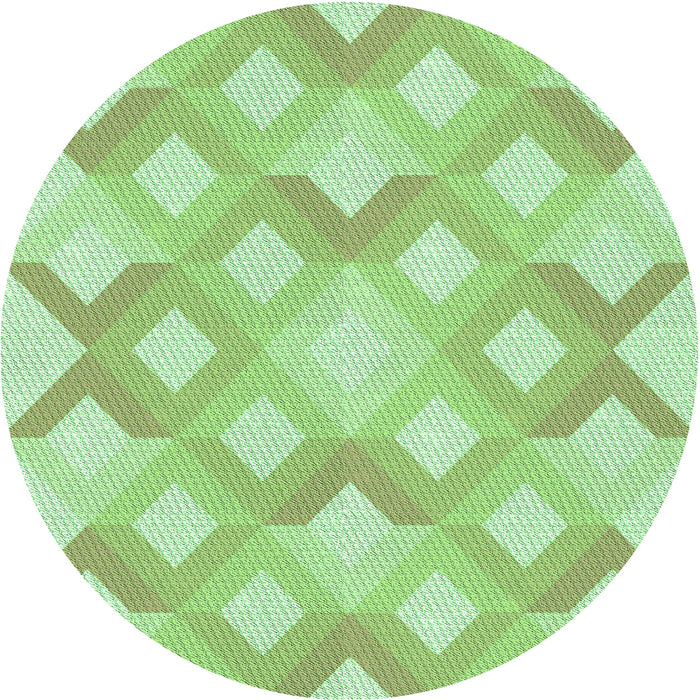 Square Patterned Green Rug, pat1493grn