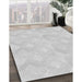 Machine Washable Transitional Cloud Gray Rug in a Family Room, wshpat1493gry
