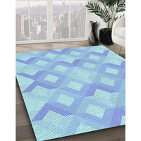 Patterned Blue Rug, pat1493lblu