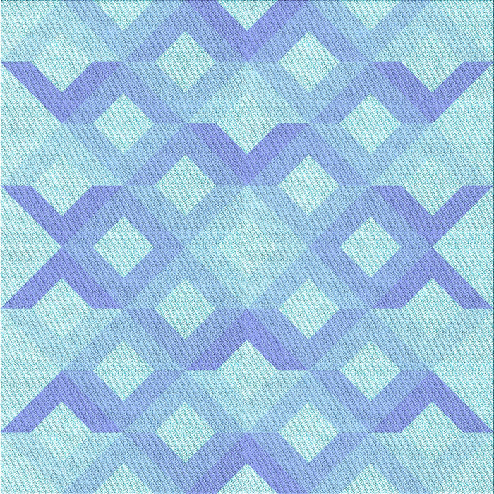 Round Patterned Blue Rug, pat1493lblu