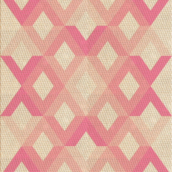 Patterned Deep Peach Orange Rug, pat1493org