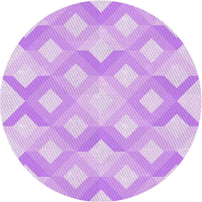 Square Patterned Purple Rug, pat1493pur