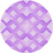 Square Patterned Purple Rug, pat1493pur