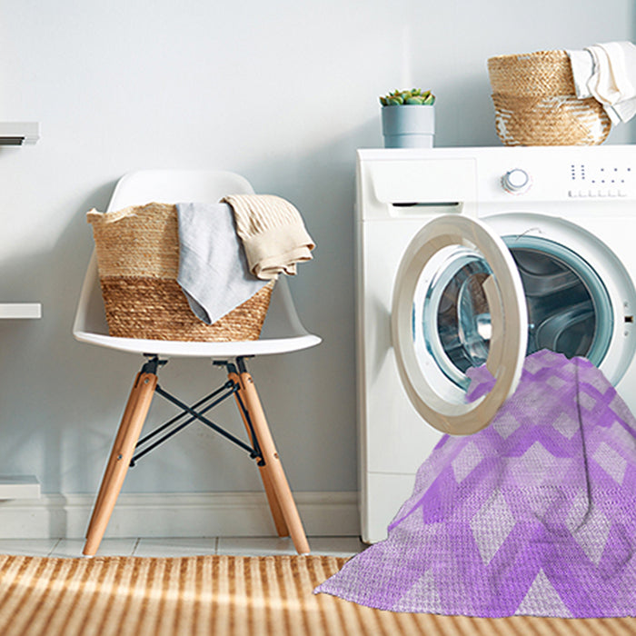 Machine Washable Transitional Purple Rug in a Washing Machine, wshpat1493pur