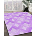 Machine Washable Transitional Purple Rug in a Family Room, wshpat1493pur