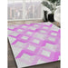 Machine Washable Transitional Orchid Purple Rug in a Family Room, wshpat1493