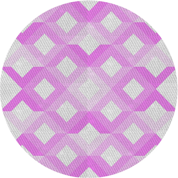 Sideview of Patterned Orchid Purple Novelty Rug, pat1493