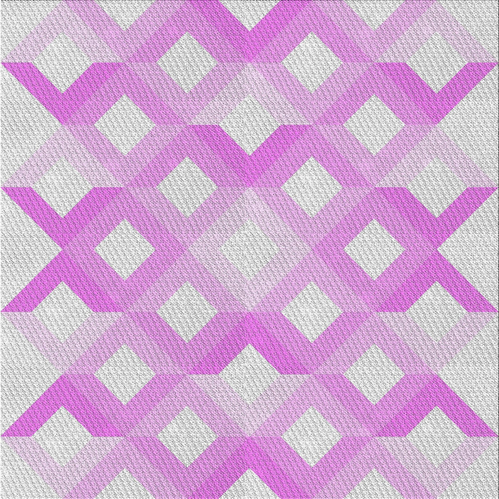 Square Patterned Orchid Purple Novelty Rug, pat1493