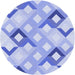 Square Patterned Blue Rug, pat1494blu