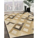 Machine Washable Transitional Khaki Gold Rug in a Family Room, wshpat1494brn