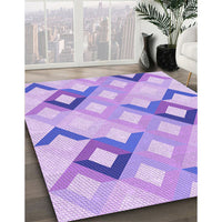 Patterned Blossom Pink Rug, pat1494pur