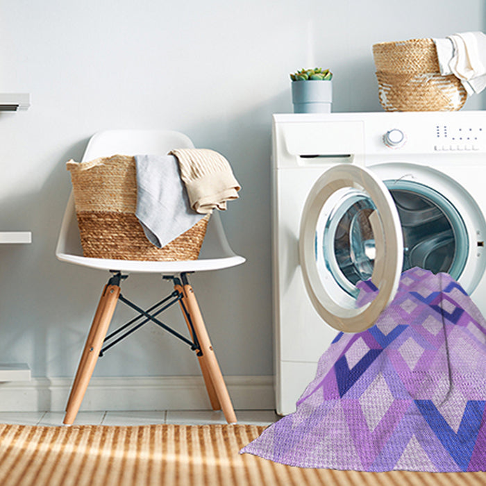 Machine Washable Transitional Blossom Pink Rug in a Washing Machine, wshpat1494pur