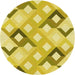 Square Patterned Bold Yellow Rug, pat1494yw