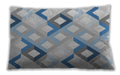Patterned Rectangular Slate Blue Grey Blue Lumbar Throw Pillow, 13 inch by 19 inch, lbpat1494