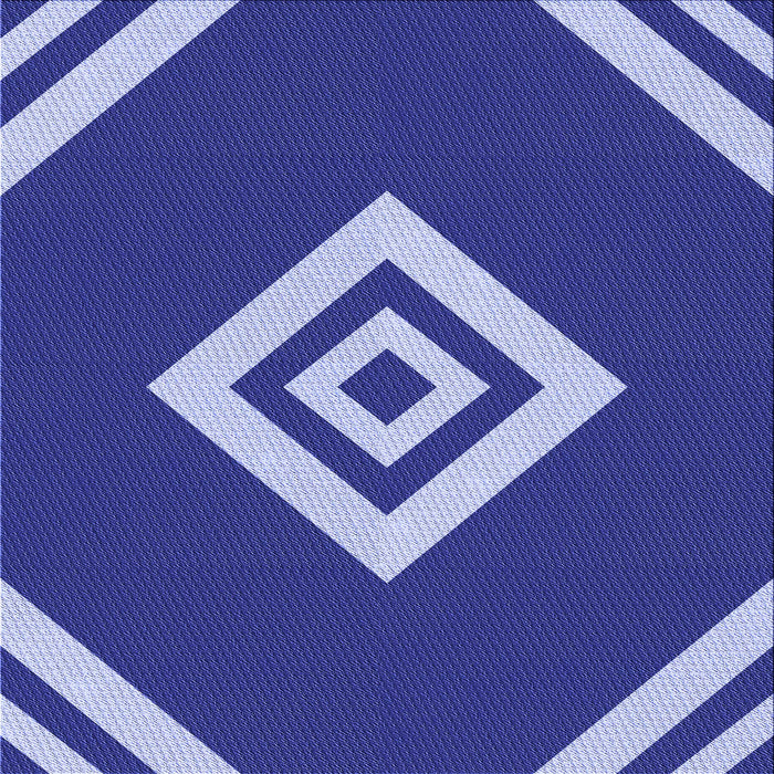 Round Patterned Cobalt Blue Rug, pat1495blu