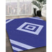 Patterned Cobalt Blue Rug in Family Room, pat1495blu