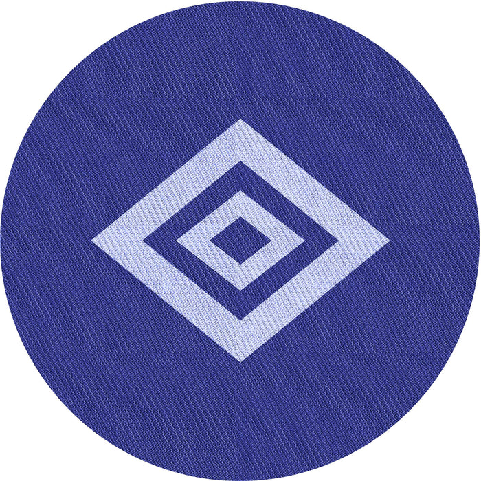 Square Machine Washable Transitional Cobalt Blue Rug in a Living Room, wshpat1495blu