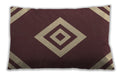 Patterned Rectangular Orange Salmon Pink Lumbar Throw Pillow, 13 inch by 19 inch, lbpat1495brn