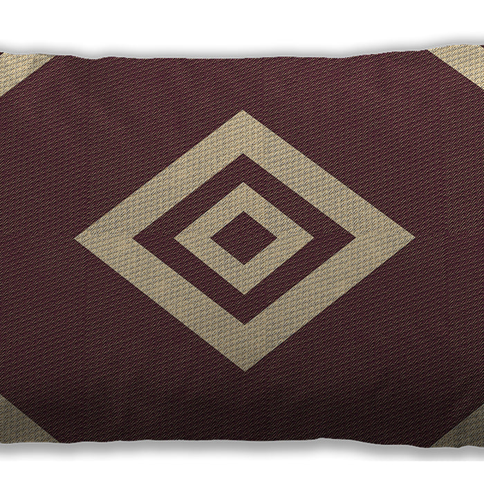 Patterned Rectangular Orange Salmon Pink Lumbar Throw Pillow, 13 inch by 19 inch, lbpat1495brn