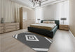 Patterned Gunmetal Gray Rug in a Bedroom, pat1495gry