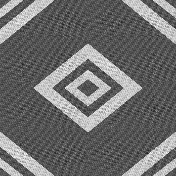 Round Patterned Gunmetal Gray Rug, pat1495gry