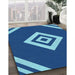 Patterned Blueberry Blue Rug in Family Room, pat1495lblu