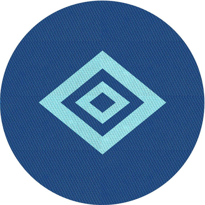 Square Patterned Blueberry Blue Rug, pat1495lblu