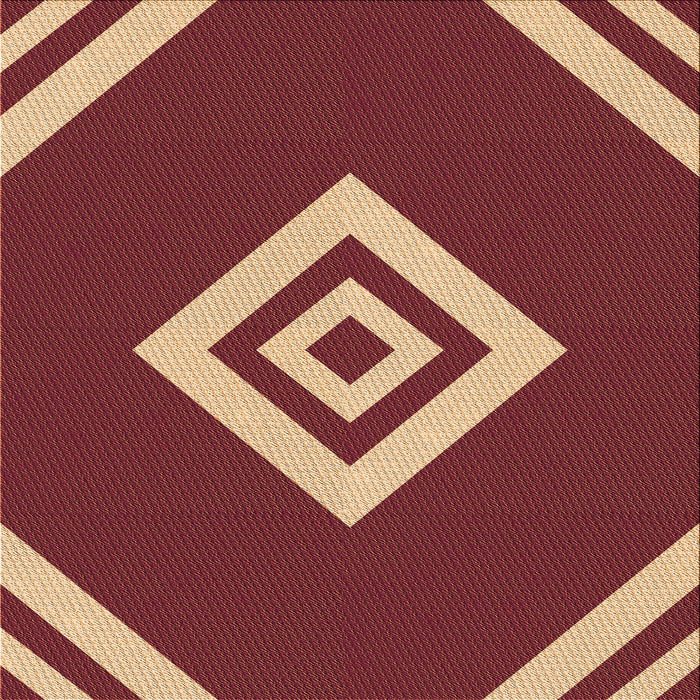 Round Patterned Orange Rug, pat1495org