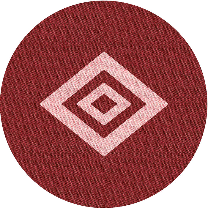 Square Patterned Red Rug, pat1495rd