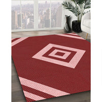 Patterned Red Rug, pat1495rd