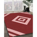 Patterned Red Rug in Family Room, pat1495rd