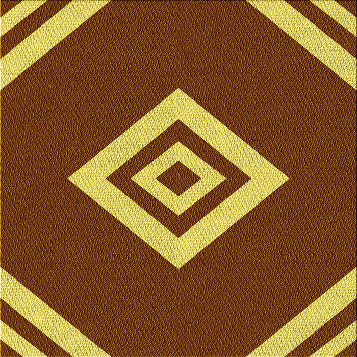 Round Machine Washable Transitional Caramel Brown Rug, wshpat1495yw