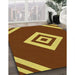 Machine Washable Transitional Caramel Brown Rug in a Family Room, wshpat1495yw