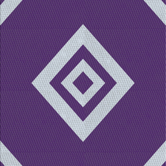 Patterned Indigo Purple Novelty Rug, pat1495