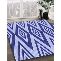 Patterned Blue Rug, pat1496blu