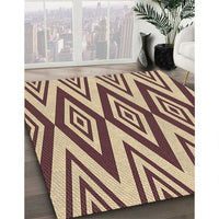 Patterned Yellow Rug, pat1496brn