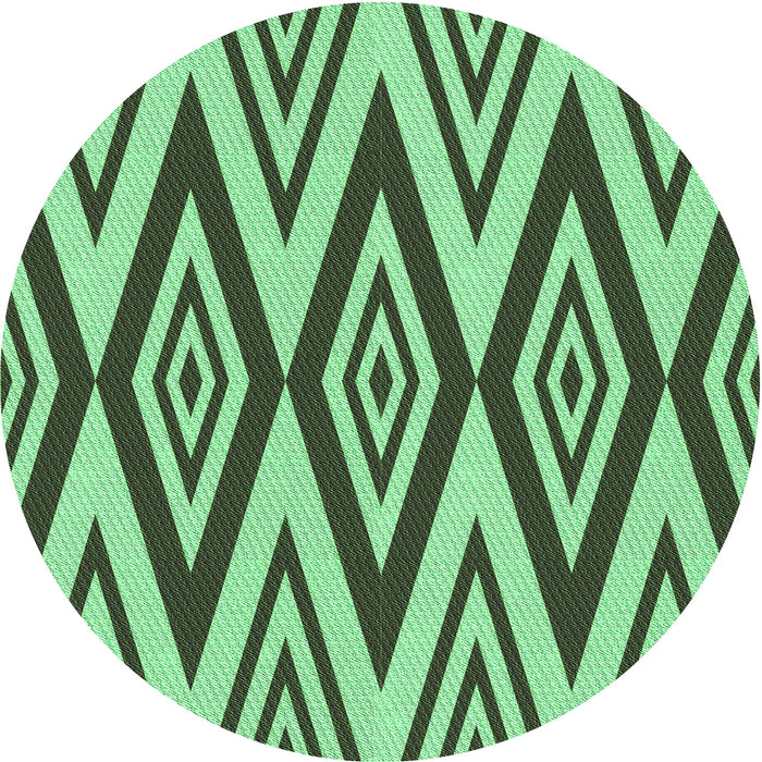 Square Patterned Medium Forest Green Rug, pat1496grn