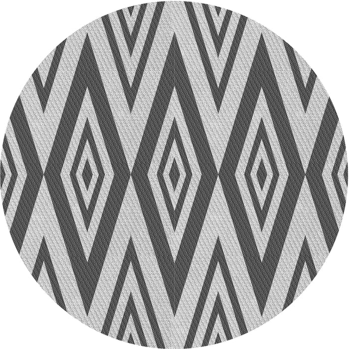 Square Patterned Platinum Silver Gray Rug, pat1496gry