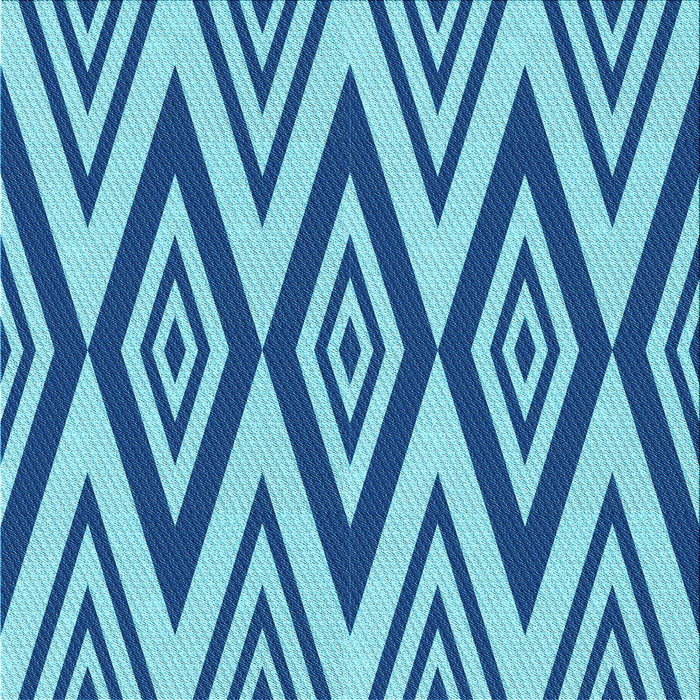 Round Patterned Blue Rug, pat1496lblu