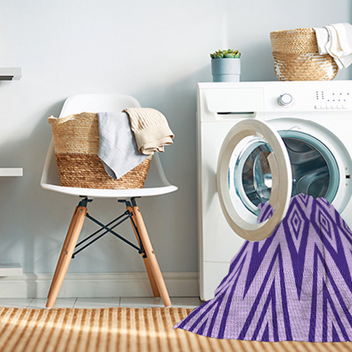 Machine Washable Transitional Mauve Purple Rug in a Washing Machine, wshpat1496pur