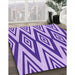 Patterned Mauve Purple Rug in Family Room, pat1496pur