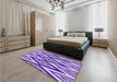 Patterned Mauve Purple Rug in a Bedroom, pat1496pur