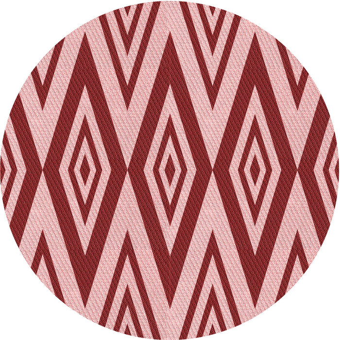 Square Patterned Pastel Pink Rug, pat1496rd