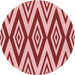 Square Patterned Pastel Pink Rug, pat1496rd