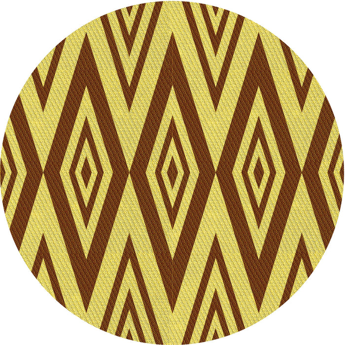 Square Patterned Mahogany Brown Rug, pat1496yw