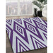 Patterned Blue Novelty Rug in Family Room, pat1496