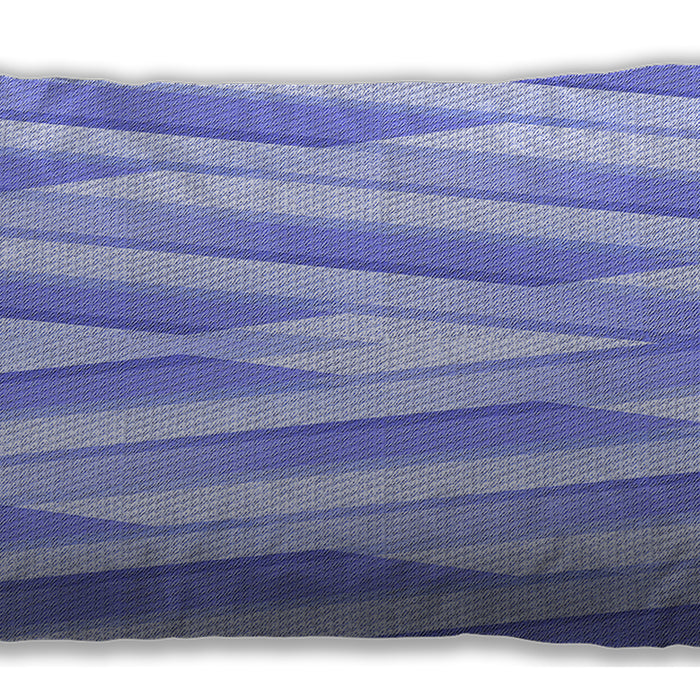 Patterned Rectangular Light Slate Blue Lumbar Throw Pillow, 13 inch by 19 inch, lbpat1497blu