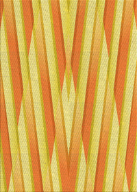 Machine Washable Transitional Neon Orange Rug, wshpat1497yw